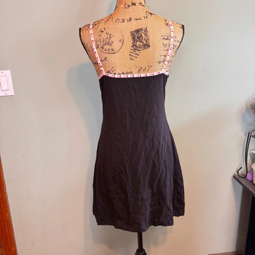 No Boundaries Sleepwear Black Heart Strap Mini Dress M 7/9